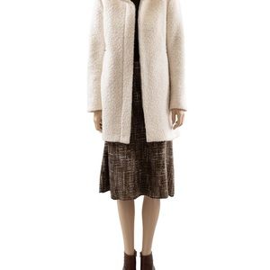 Ann Taylor Loft ivory funnel neck coat